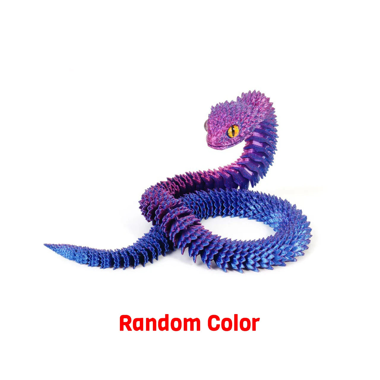 2026 New 3D Printed Snake Realistic Snake Statue Movable Joint Fidget Toys Simulation Snake Year Desk Ornament Animal Model Gift