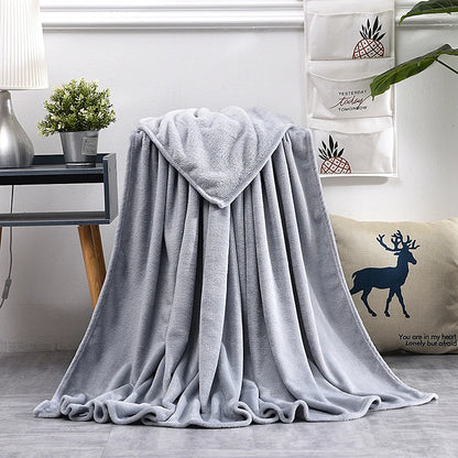 Cobertor Macio e Quente de Veludo Coral para Cama e Sofá – Manta de Inverno Decorativa