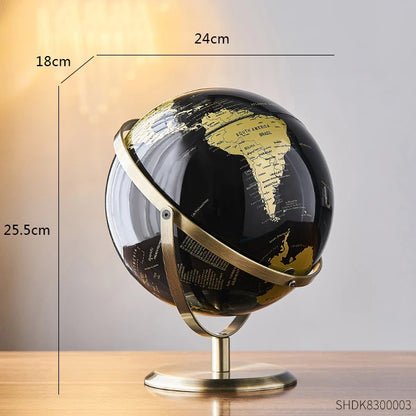 Globo Terrestre Retrô Decorativo para Mesa de Estudo e Educação Infantil