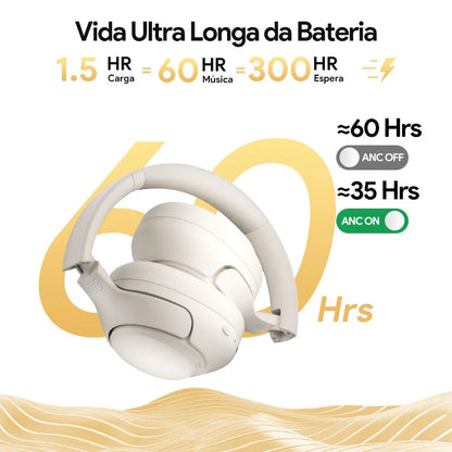 QCY H3 ANC – Headphone Bluetooth 5.4 Hi-Res com ANC Híbrido 43dB e Até 60h de Bateria