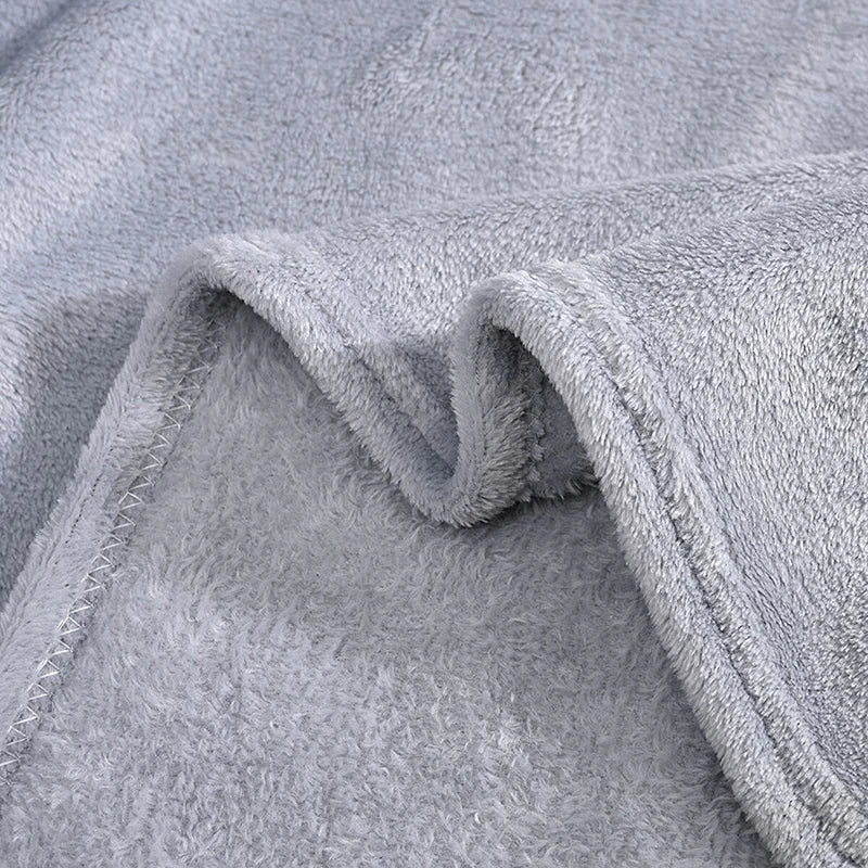 Cobertor Macio e Quente de Veludo Coral para Cama e Sofá – Manta de Inverno Decorativa