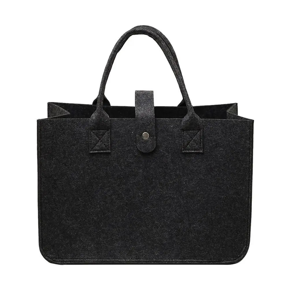 Bolsa Maternidade Feminina Grande Capacidade – Bolsa de Ombro em Feltro com Design Casual e Alça Transversal