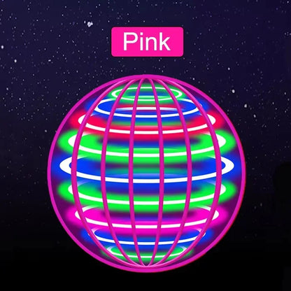 Auto Spinning LED UFO Flying Ball Floating Magic Flying Orb Outdoor Sports Toy Children Birthday Gift
