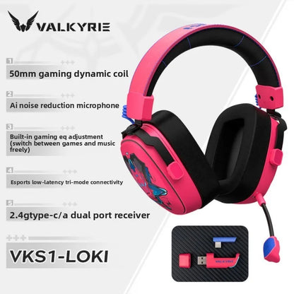 Headset Gamer VALKYRIE VK S1 Sem Fio RGB
