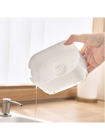 Dispenser de Sabonete com Pressão e Suporte para Esponja – Recipiente Automático para Detergente Líquido e Espuma de Cozinha e Banheiro