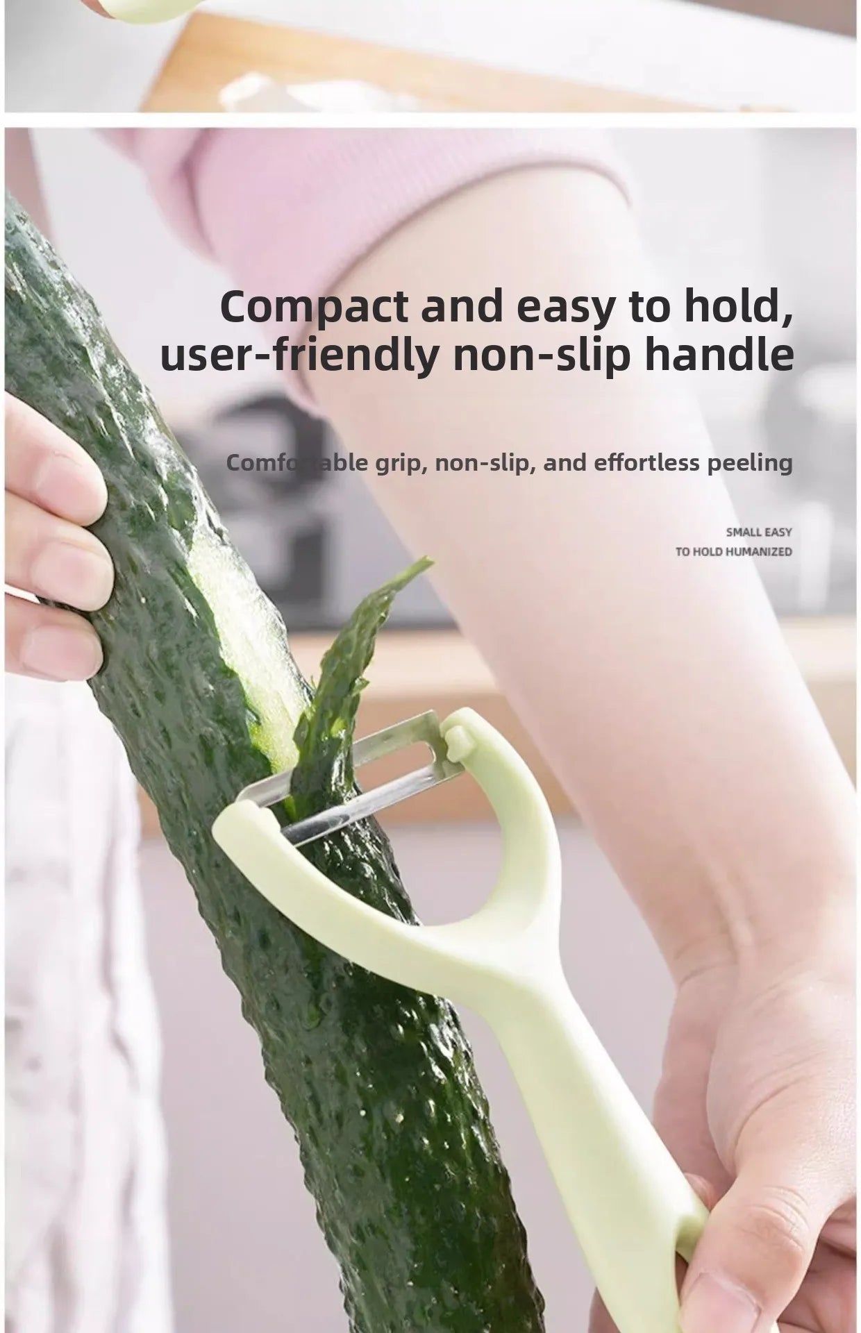 Descascador de Aço Inoxidável com Cabo de PP – Descascador de Batatas, Frutas e Legumes para Utensílio de Cozinha