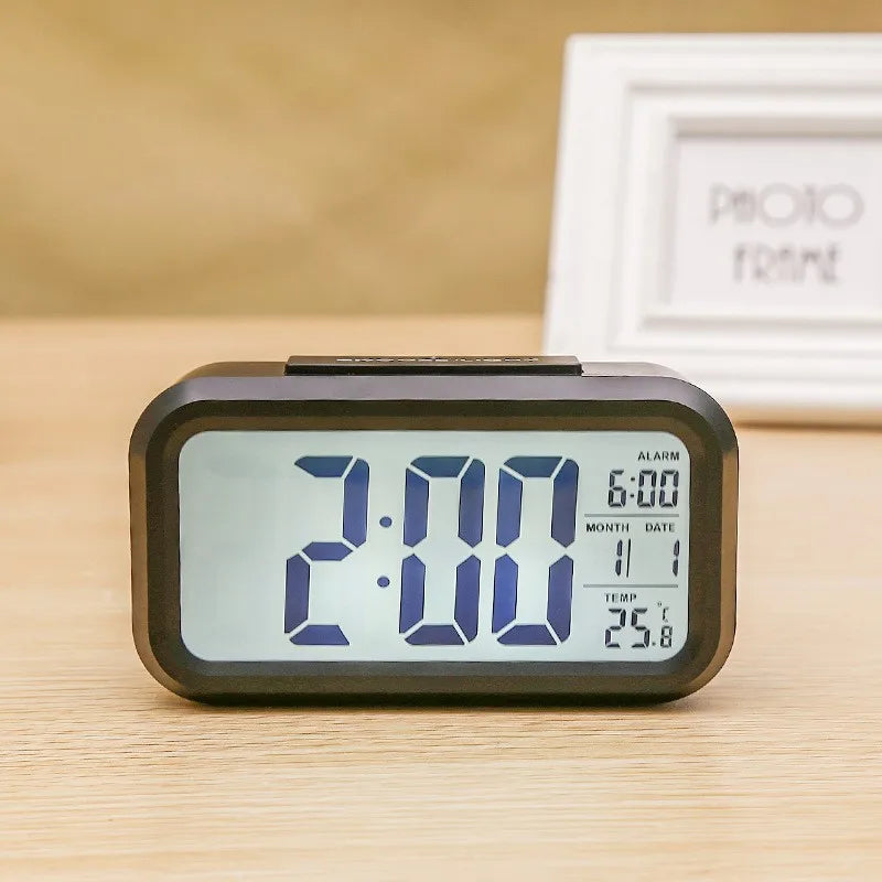 Relógio Digital LED Multifuncional para Mesa com Despertador e Calendário