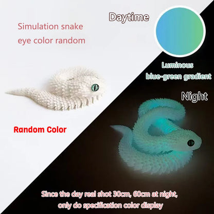 2026 New 3D Printed Snake Realistic Snake Statue Movable Joint Fidget Toys Simulation Snake Year Desk Ornament Animal Model Gift