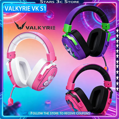 Headset Gamer VALKYRIE VK S1 Sem Fio RGB
