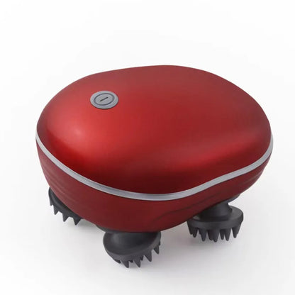 Massageador Elétrico de Couro Cabeludo com 4 Cabeças Rotativas
