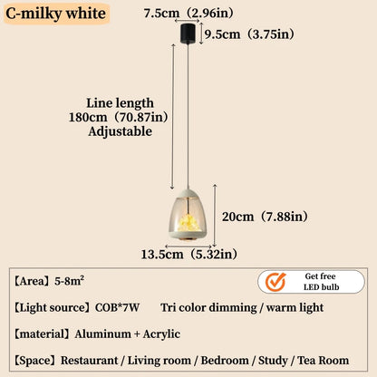 Luminária Pendente Gota Luxuosa Moderna para Cozinha, Sala de Jantar e Quarto