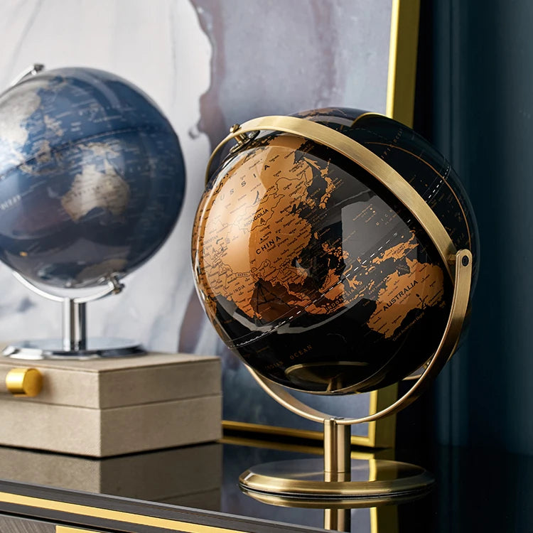 Globo Terrestre Retrô Decorativo para Mesa de Estudo e Educação Infantil