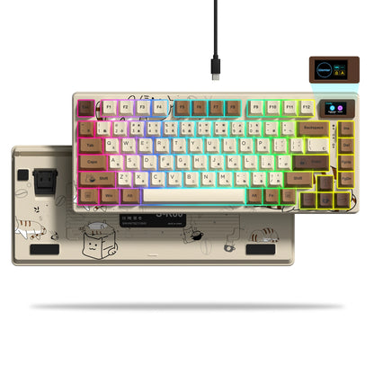 Teclado Mecânico Gamer com Tela OLED e RGB