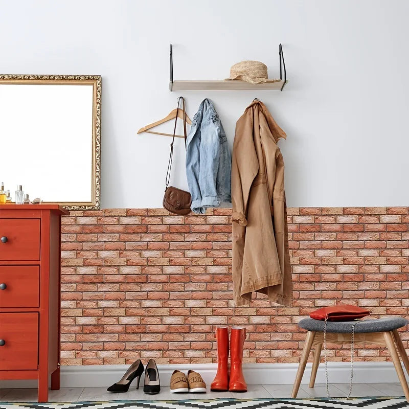 Kit com 10 Adesivos de Parede 3D em PVC Autoadesivos para Decoração