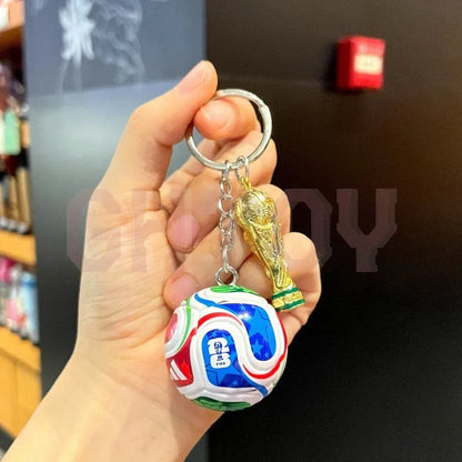 2026 FIFA Trophy Keychain Metal Key Ring Football Fan Souvenir Soccer Collectible Pendant Memorial for Men Sports Fans Gift Idea