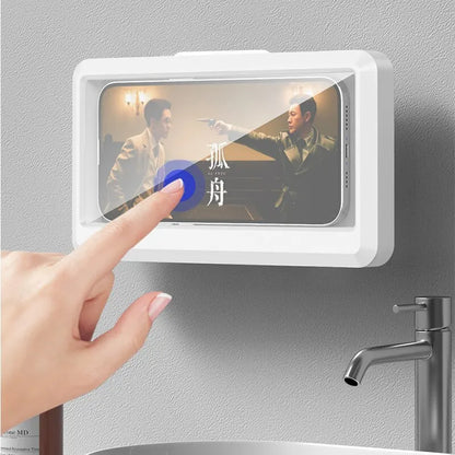 Suporte Impermeável Antiembaçante para Celular no Banho com Toque