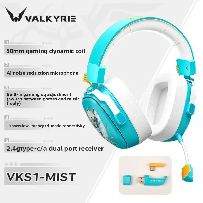 Headset Gamer VALKYRIE VK S1 Sem Fio RGB