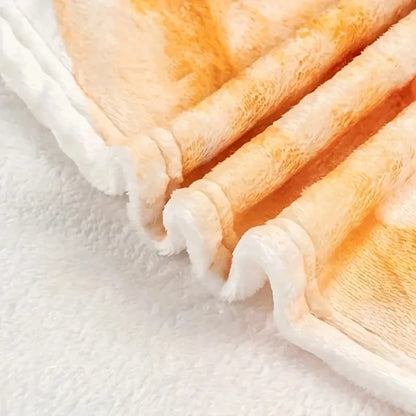 Manta Flanelada com Estampa de Pizza – Cobertor Macio, Quente e Aconchegante para Sofá, Cama e Cochilo