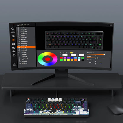 Teclado Mecânico Gamer com Tela OLED e RGB