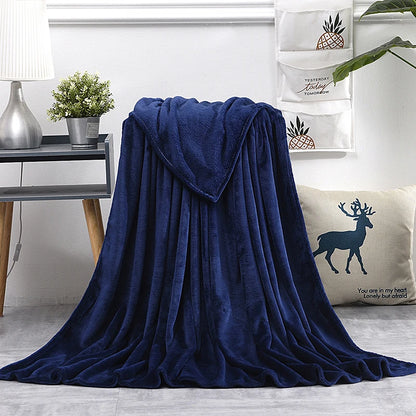 Cobertor Macio e Quente de Veludo Coral para Cama e Sofá – Manta de Inverno Decorativa