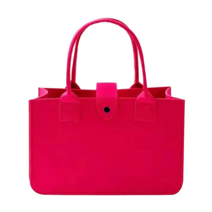 Bolsa Maternidade Feminina Grande Capacidade – Bolsa de Ombro em Feltro com Design Casual e Alça Transversal